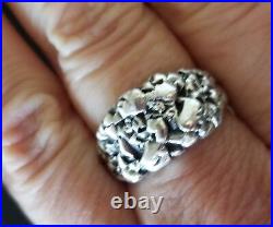 RARE! James Avery Textured Nugget Ring Size 9 UNISEX Neat Piece