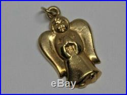 RARE RETIRED James Avery 14k Yellow Gold Angel Charm Uncut Ring FREE SHIPPING