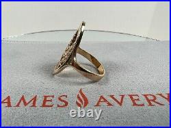 RARE & RETIRED James Avery 14k Yellow Gold Bluebonnet Flower Ring Size 10.5