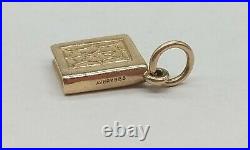 RARE RETIRED James Avery 14k Yellow Gold Holy Bible Charm Uncut Ring FREE SHIP