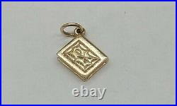 RARE RETIRED James Avery 14k Yellow Gold Holy Bible Charm Uncut Ring FREE SHIP