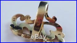RARE RETIRED James Avery 14k Yellow Gold Scrolled 2 Double Hearts Ring Sz 3