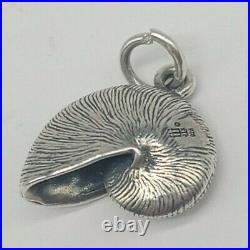 RARE RETIRED James Avery Nautical Seashell Charm Sterling Silver Cut Ring