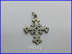RARE RETIRED James Avery Sterling Silver Cross Pendant Charm 1.32 UNCUT RING