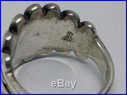 RARE RETIRED James Avery Sterling Silver Flower & Leaves Ring Size 6.75