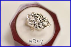 RARE RETIRED James Avery Tall Swirl Wavy Ribbon Ring Sterling Silver Size 6.5