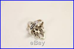 RARE RETIRED James Avery Tall Swirl Wavy Ribbon Ring Sterling Silver Size 6.5