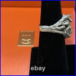 RARE RETIRED James Avery Tree Branch Openwork Dome Ring Sterling Silver