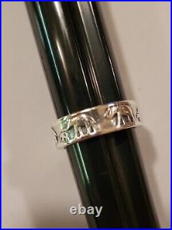 RARE Retired James Avery Elephant Family Eternity Band Ring Size 9 fits 8.5 STER