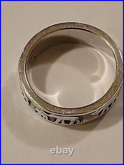 RARE Retired James Avery Elephant Family Eternity Band Ring Size 9 fits 8.5 STER