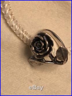 RARE Retired James Avery Sterling Silver Large 3 Dimensional Rose Ring- Sz. 6