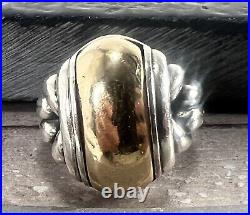 RETIRED JAMES AVERY 14KT/925 KNOTTED DOME RING Sz 6.75 17.5 Grams
