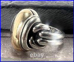 RETIRED JAMES AVERY 14KT/925 KNOTTED DOME RING Sz 6.75 17.5 Grams
