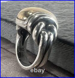 RETIRED JAMES AVERY 14KT/925 KNOTTED DOME RING Sz 6.75 17.5 Grams RETIRED JAMES AVERY 14KT/925 KNOTTED DOME RING Sz 6.75 17.5 Grams