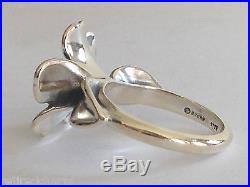 RETIRED JAMES AVERY APRIL FLOWER RING New! 18k GOLD Silver Sz 5¼ with JA BoX