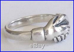 RETIRED JAMES AVERY FRIENDSHIP RING SHAKING HANDS Silver SZ 6¼ with Box Rare