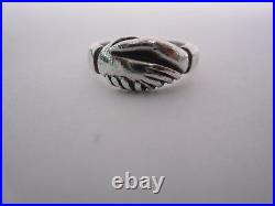 RETIRED JAMES AVERY Sterling Silver Friendship Shaking Hands Ring SZ 6