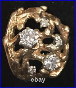 RETIRED James Avery 14K Tree Vine Ring With Diamonds ONE OF A KIND Size 6.5