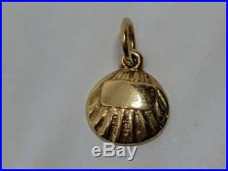 RETIRED James Avery 14k Yellow Gold Baptismal Shell Charm Engravable Uncut Ring