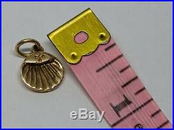 RETIRED James Avery 14k Yellow Gold Baptismal Shell Charm Engravable Uncut Ring