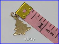RETIRED James Avery 14k Yellow Gold Flat Christmas Tree Charm Uncut Ring