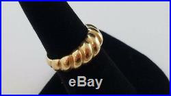 RETIRED James Avery 14k Yellow Gold Narrow Fluted Ring Size 6.5 FREE SHIPPING