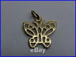 RETIRED James Avery 14k Yellow Gold Open Lace Butterfly Charm UNCUT RING