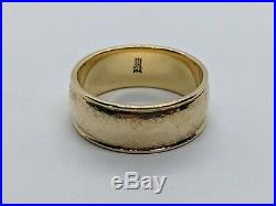 RETIRED James Avery 14k Yellow Gold Regal Wedding Band Ring Size 9.5 FREE SHIP