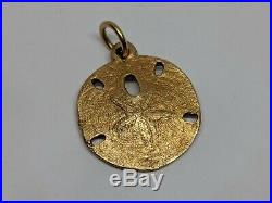 RETIRED James Avery 14k Yellow Gold Sand Dollar Charm MEDIUM Uncut Ring