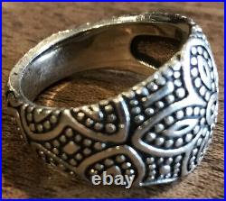 RETIRED James Avery Beaded Flower Ring Sterling Silver Sz 6