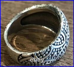 RETIRED James Avery Beaded Flower Ring Sterling Silver Sz 6