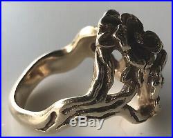 RETIRED James Avery Flower Bouquet Ring Size 6 Yellow Gold