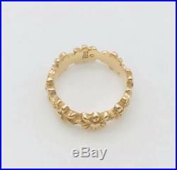 RETIRED James Avery Solid 14k Yellow Gold Margarita Flower Ring Band! Size 6.25