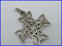 RETIRED James Avery Sterling Silver 4 Butterfly Cross Charm Uncut Ring with Box