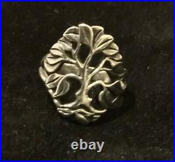 RETIRED James Avery Sterling Silver 60th Anniversary Tree of Life Ring Sz 6