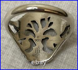 RETIRED James Avery Sterling Silver 60th Anniversary Tree of Life Ring Sz 8