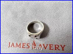 RETIRED James Avery Sterling Silver 925 Greek Cross Ring Size 9.5