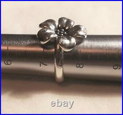 RETIRED James Avery Sterling Silver Flower Ring Size 7.5