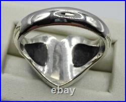RETIRED James Avery Sterling Silver French Scroll Heart Ring, Size 5