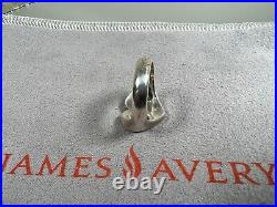 RETIRED James Avery Sterling Silver French Scroll Heart Ring, Size 5