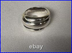 RETIRED James Avery Sterling Silver Size 8 Triple Segment Dome Ring