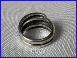 RETIRED James Avery Sterling Silver Size 8 Triple Segment Dome Ring