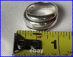 RETIRED James Avery Sterling Silver Size 8 Triple Segment Dome Ring