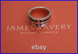 RETIRED R A R E James Avery Sterling Silver Wide Cross Ring Size 8.25