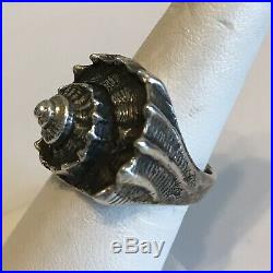 RaRe HTF Sterling Silver 925 Ring Size 6 1/2 James Avery Conch Shell 8 Gr