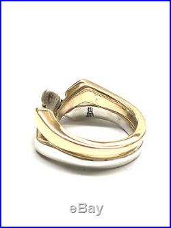 Rare And Retired James Avery 14K And Sterling Silver Puzzle Ring, Size 7.25