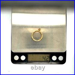 Rare James Avery 14K Diamond Wedding Band Ring Size 6 4.2 Grams