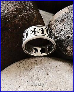 Rare James Avery I Love Jesus Eternity Band Ring Sterling Silver Size 6.5