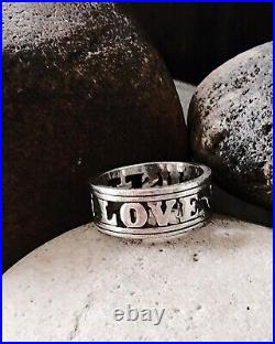 Rare James Avery I Love Jesus Eternity Band Ring Sterling Silver Size 6.5