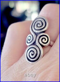 Rare James Avery LONG Swirl Ring JUST BEAUTIFUL! Wonderful VTG Piece! Sz 6.5
